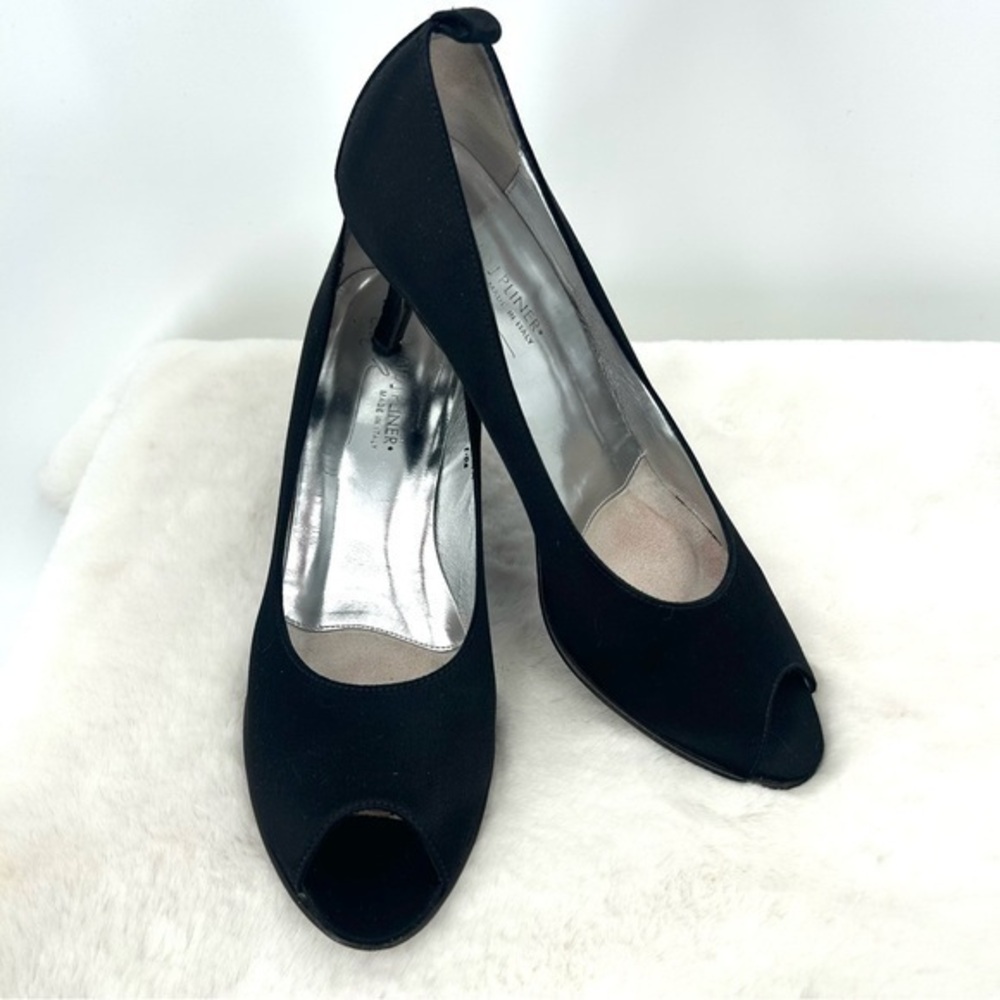 DONALD J. PLINER Tiana Size 9.5 Black Peep Toe Heels